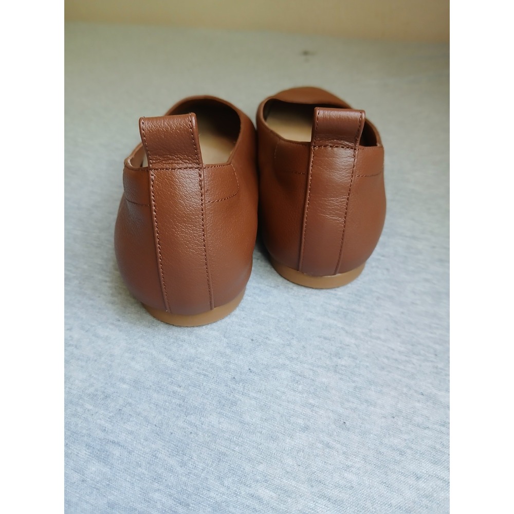 Quince Shoes 10.5 Italian Leather Glove Flat Ballet Preppy Slip Comfort Minimali - Picture 6 of 11